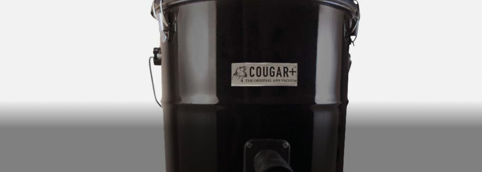 Close-up of the Cougar+Black ash vacuum.